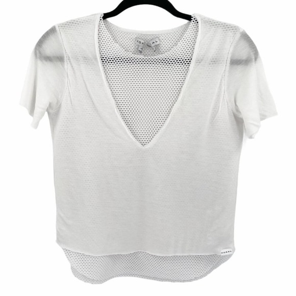 Koral Double Layer Short Sleeve Tee in White - Picture 13 of 13